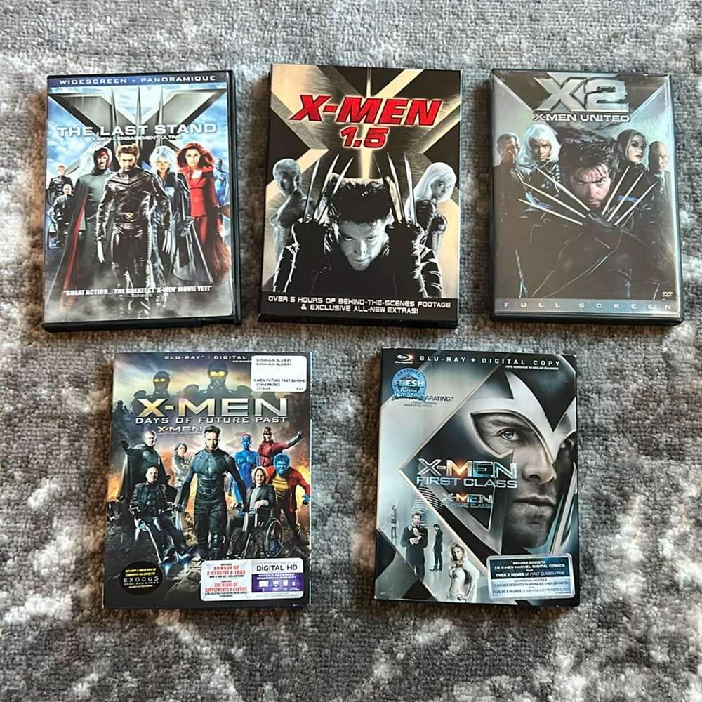 Collection of X-Men DVDs/Blu-Rays